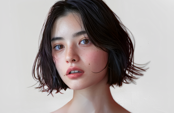 切りっぱなしボブスタイル　　Thing One Likes